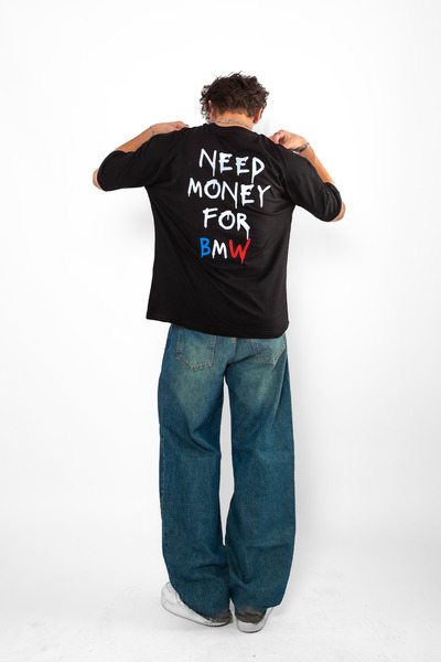 Sekizbiraltı Aveți nevoie de bani pentru tricou negru unisex supradimensionat...