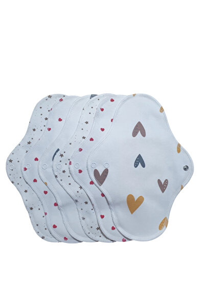 Ponped Bambu Yıkanabilir Doğal Kadın Pedi 6'lı (NORMAL - AÇIK RENK) - Fırsat Set