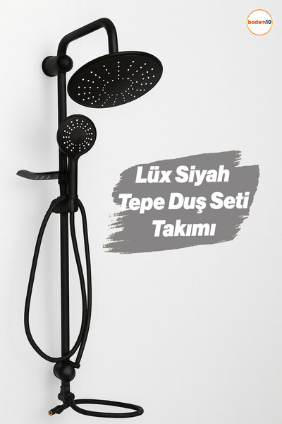 Badem10 Robot Tepe Duş Seti Takımı Shower Yağmurlama Oval Banyo Masaj Duş Baş...