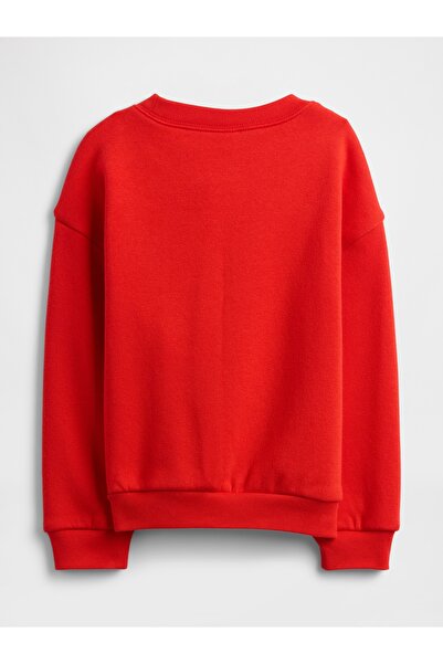 GAP Kız Bebek Kırmızı Grafik Baskılı Sweatshirt