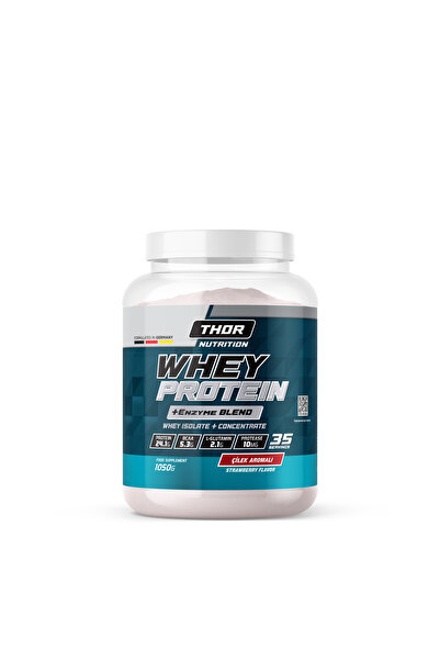 THOR NUTRITION 1050 gr Whey Protein 35 Servis Çilek Aromalı Shaker Hediye (FO...