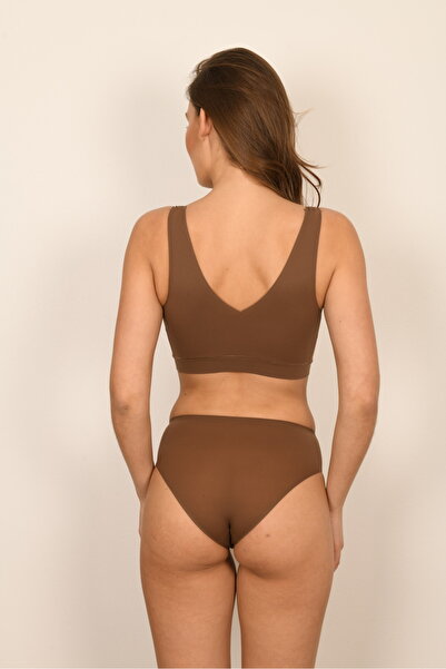 BICCA Casey Series Comfortable Removable Padded Bra Without Underwire Brown