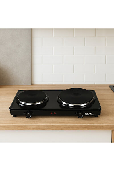 Bexel BP-25 Çift Elektrikli Ocak Siyah