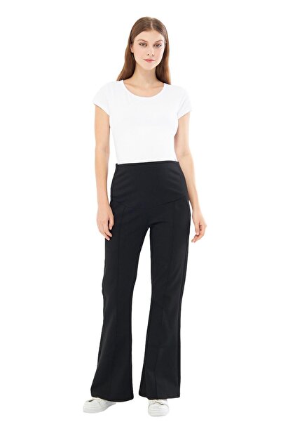 Luvmabelly MYRA8155 - Steel Knitted Maternity Trousers, Spanish Leg