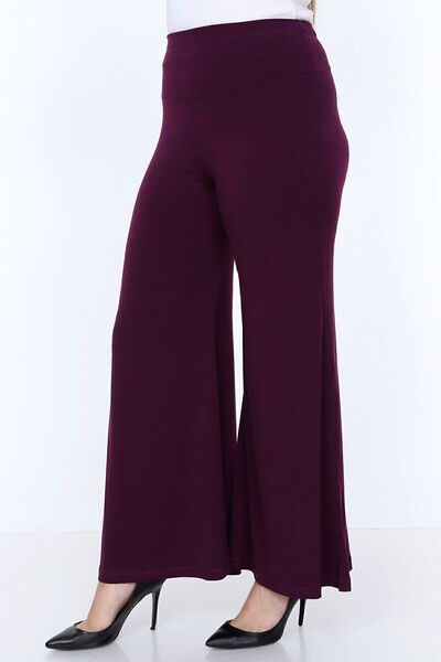 Palena Plna8201 - Sandy Long Palazzo Plum Trousers