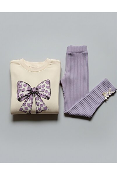 Beray Bebe Pamuklu Mevsimlik Fiyonk Baskılı Taytlı Takım