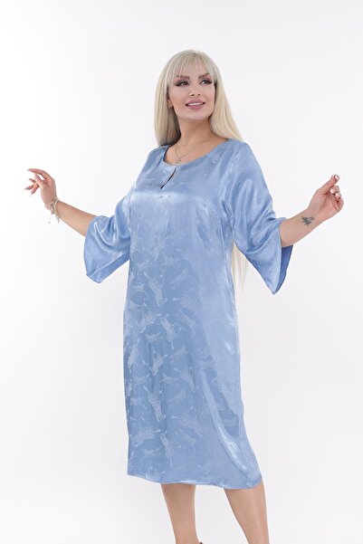 Moday Великий розмір жакардова сатинова сукня 5D-2183