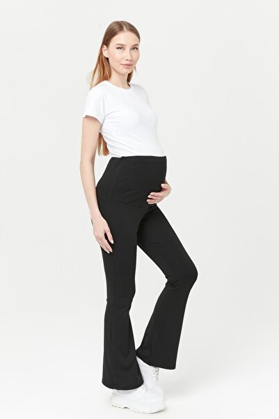 Luvmabelly Myra8065 Termal Içi Şardonlu Sıcak Tutan Beli Ayarlanabilir Ispanyol Paça Hamile Tayt -si