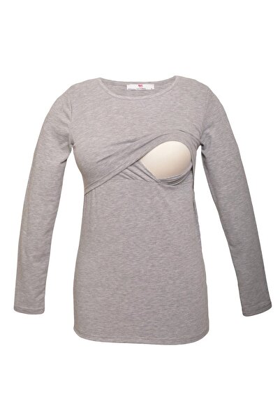 Luvmabelly 2701-2708 Cotton Long Sleeve Maternity Breastfeeding T-shirt
