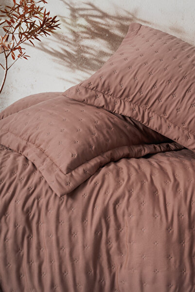 Cotton Box Serra Single Bedspread Niva Dusty Rose