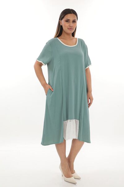 modayız Φόρεμα Καλοκαιρινό Μέγεθος με Τσέπες F10-2371