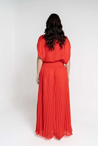Nichii Short Sleeve Maxi Dress with Ruffle Details
