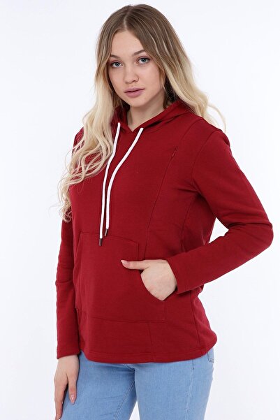 Luvmabelly Myra4508 - Памучен суитшърт за бременни и кърмене с цип отстрани