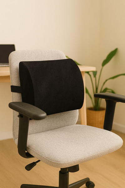 HASBY Visco Orthopedic Auto Vehicle Office Seat Chair Visco Lumbar Support Cu...
