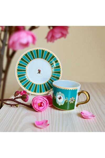 ariana sytle Double Espresso Turkish Coffee Cup Set for 2 People