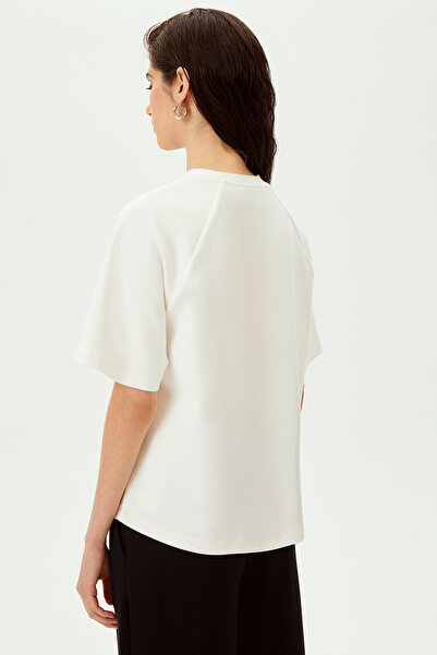 Allyco Lace-Up Crew Neck Regular Knitted T-Shirt