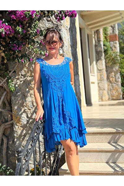 Punta Otantik Vl1207 Sleeveless Voile Mini Dress Saks