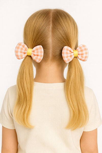 Motebarn Wear Дівчача гумка з бантиком, 2 шт., помаранчева