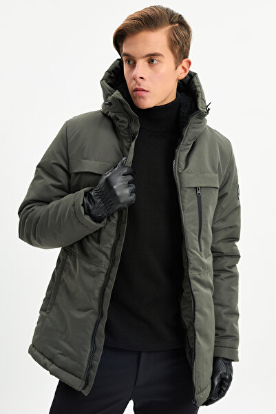 D1fference Водо- та вітронепроникний куртка-пальто з капюшоном, підкладкою з гелевого волокна та кишенями