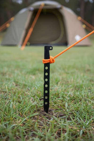 Tantobushcraft 15 cm V-Tip Çelik Çadır Kazığı - Sert Zemin Uyumlu Kamp Sabitl...