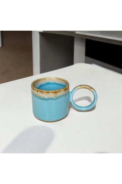Keramika Halka Kulplu Çay ve Kahve Fincanı