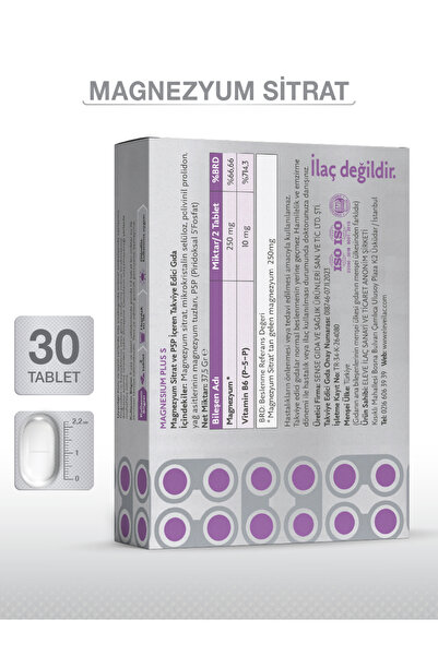 goodday Magnesıum Plus S (MAGNEZYUM SİTRAT) & P5p 30 Tablet