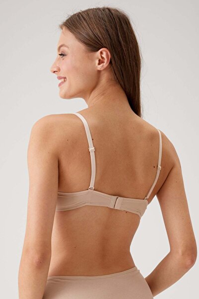 Pierre Cardin 2'li Ekonomik Paket Siyah-Ten 6311 Milan Balenli Push Up Pamuklu Sütyen Set