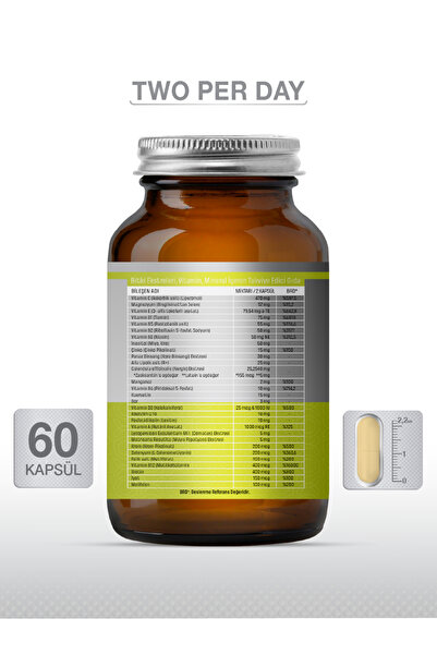 goodday 2pd Two Per Day Multi Vitamin 60 Kapsül 29 Etken Madde