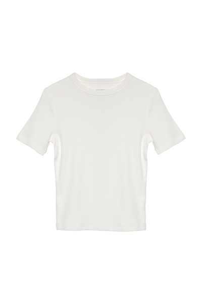 Quzu Μπλουζάκι Ecru Corded Basic