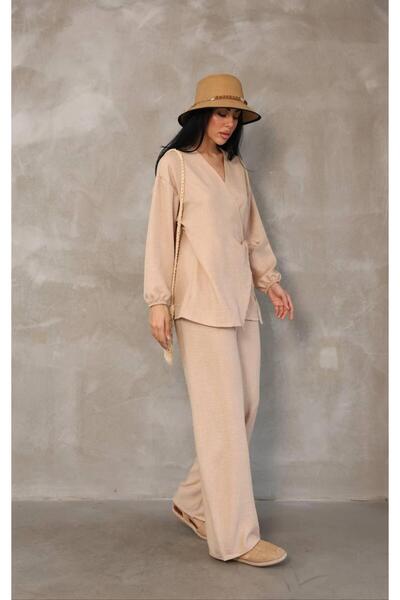 MEN Cross Linked Cotton Linen Kimono Set