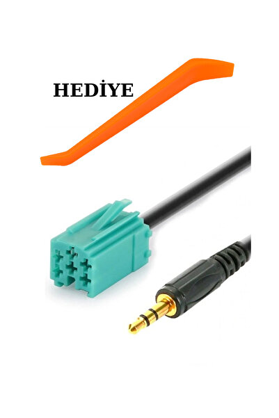 harry Renault Clio Megane Espace Laguna Kangoo 3.5mm Oto Cd Aux Stereo Ses Giriş Kablosu