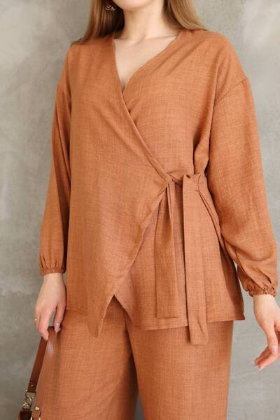 MEN Cross Linked Cotton Linen Kimono Set