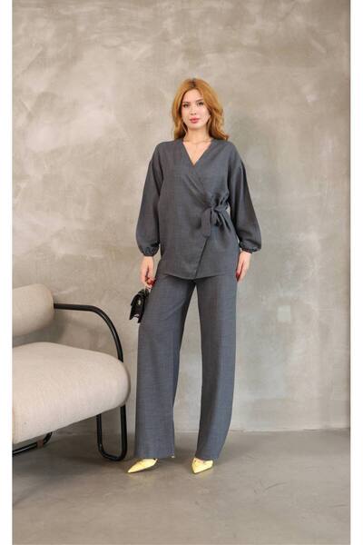 MEN Cross Linked Cotton Linen Kimono Set