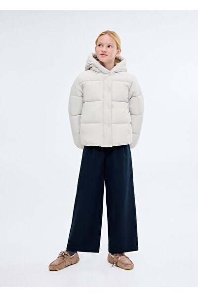 MANGO Kids Kapitone astarlı kapüşonlu palto