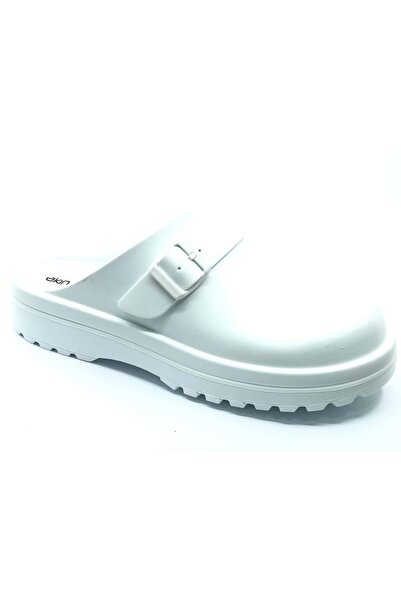 Kocamanlar Ayakkabı Kocamanlar Sabo Doctor and Nurse Slippers Thick Sole Orthopedic Men's Slippers White