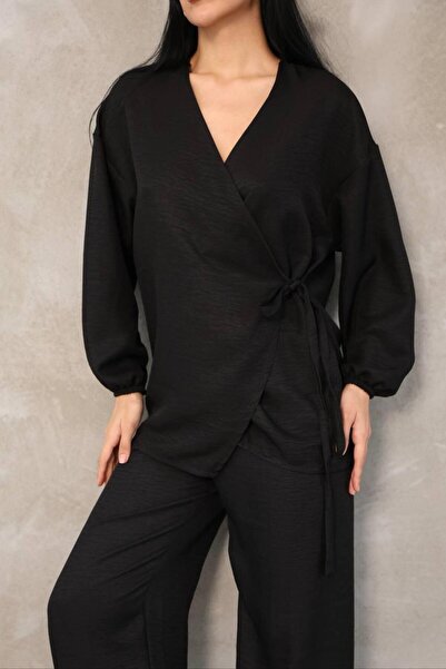 MEN Cross Linked Cotton Linen Kimono Set