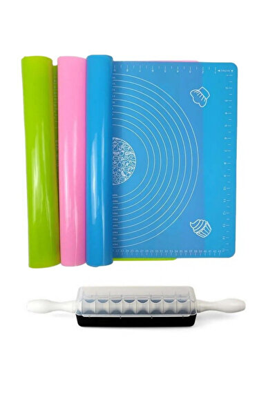 Kitchen Design Lab 2 Li Set 45x65 cm Silikon Hamur Açma Matı ve 9 Bıçaklı Man...