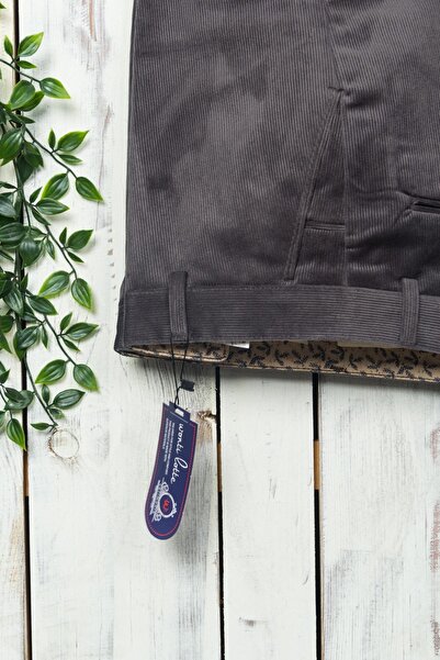 wontilotte Чоловічі сірі вельветові штани Classic