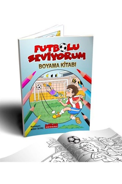 Bordo Ressam كتاب تلوين أنا أحب كرة القدم (الأعمار من 4 سنوات فما فوق)