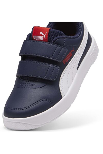 Puma Courtflex V3 V Ps 397642 Orthopedic Children's Sports Shoes Dark Blue