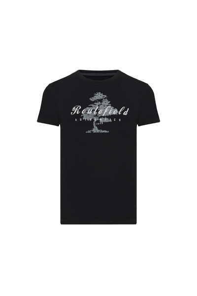 ROUTEFIELD Trip Erkek Siyah Tişört ERKEK T-SHIRT RFTRIP23