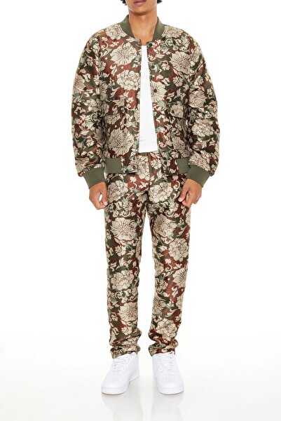Forever 21 Jakarlı Çiçekli Slim-Fit Pantolon