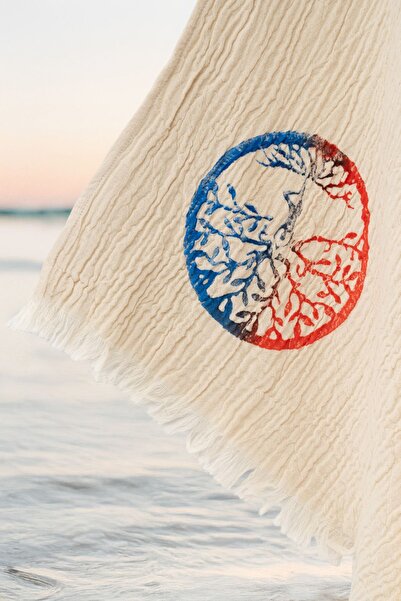 VAROL Βιολογικό 100% βαμβακερό γιακά κιμονό μπουρνούζι φόρεμα παραλίας - Dualis