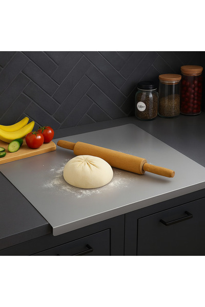 pınars Stellica Stainless Steel 30X40 cm Single Twist Metal Countertop Protector Multi-Purpose Cutting Board