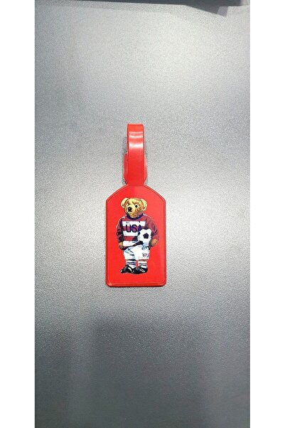 Seyahat Club Travel Accessory Red Teddy Bear Luggage Bag Suitcase Label