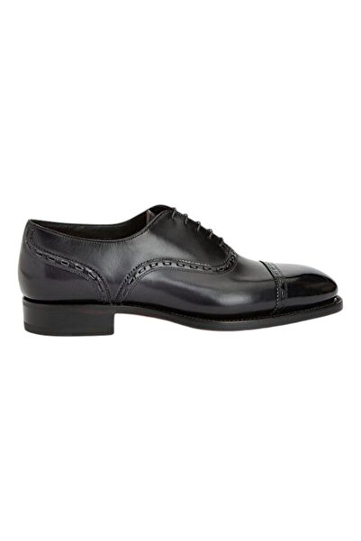 Santoni Black Leather Men's Classic Shoes Mcag1888550