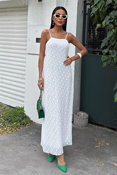 JANES Adjustable Straps Knitted Lace Dress 2879