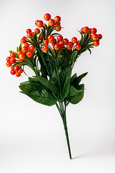 ALSHOP 1. Quality 7-Branched Kokina Bunch Artificial Plant Fruit Red