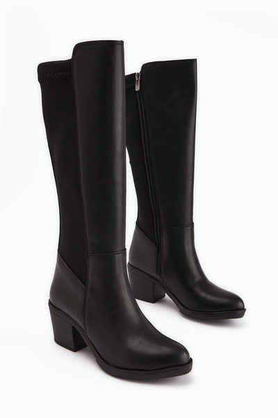 Limoya Sesen Black Diver, Stretch Fabric Λεπτομερείς εύκαμπτες γυναικείες μπότες