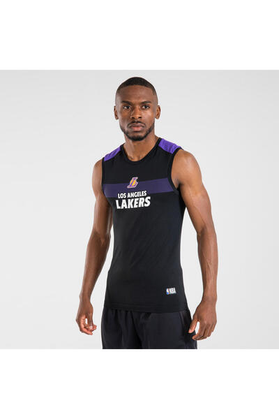 Decathlon Tarmak Yetişkin Kolsuz Basketbol İçliği - Siyah - ut500 NBA Los Angeles Lakers